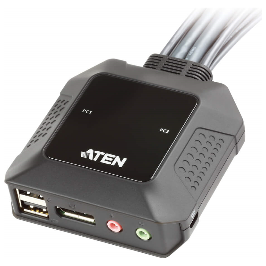 ATEN 2 Port USB Displayport KVM Switch w/ Remote Port Selecter PLE