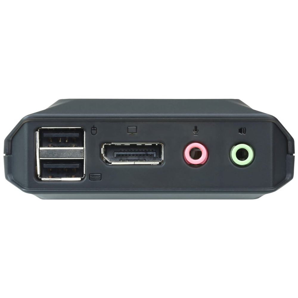 A large main feature product image of ATEN 2 Port USB Displayport KVM Switch w/ Remote Port Selecter