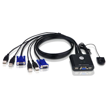 Product image of ATEN 2 Port VGA KVM Switch w/ Remote Port Selector - Click for product page of ATEN 2 Port VGA KVM Switch w/ Remote Port Selector