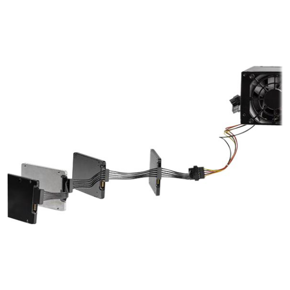 A large main feature product image of Startech 4x SATA Power Splitter Adapter Cable