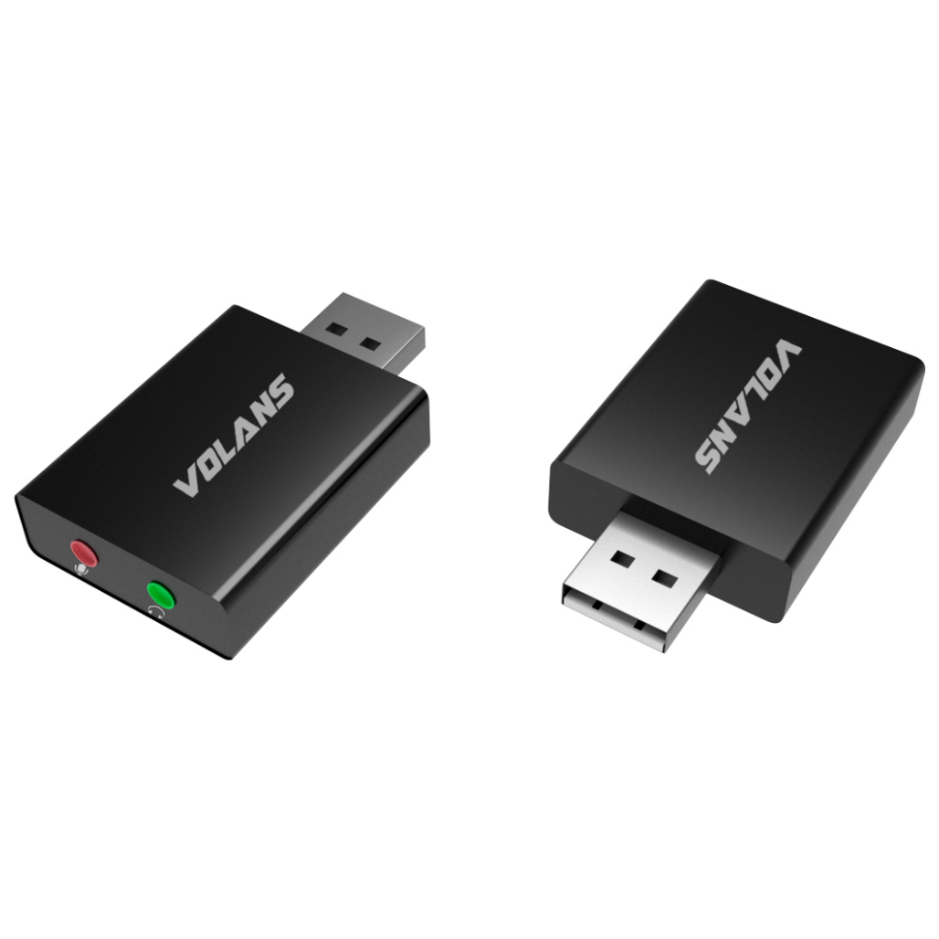 A large main feature product image of Volans Aluminium USB3.0 Audio Adapter Sound Card