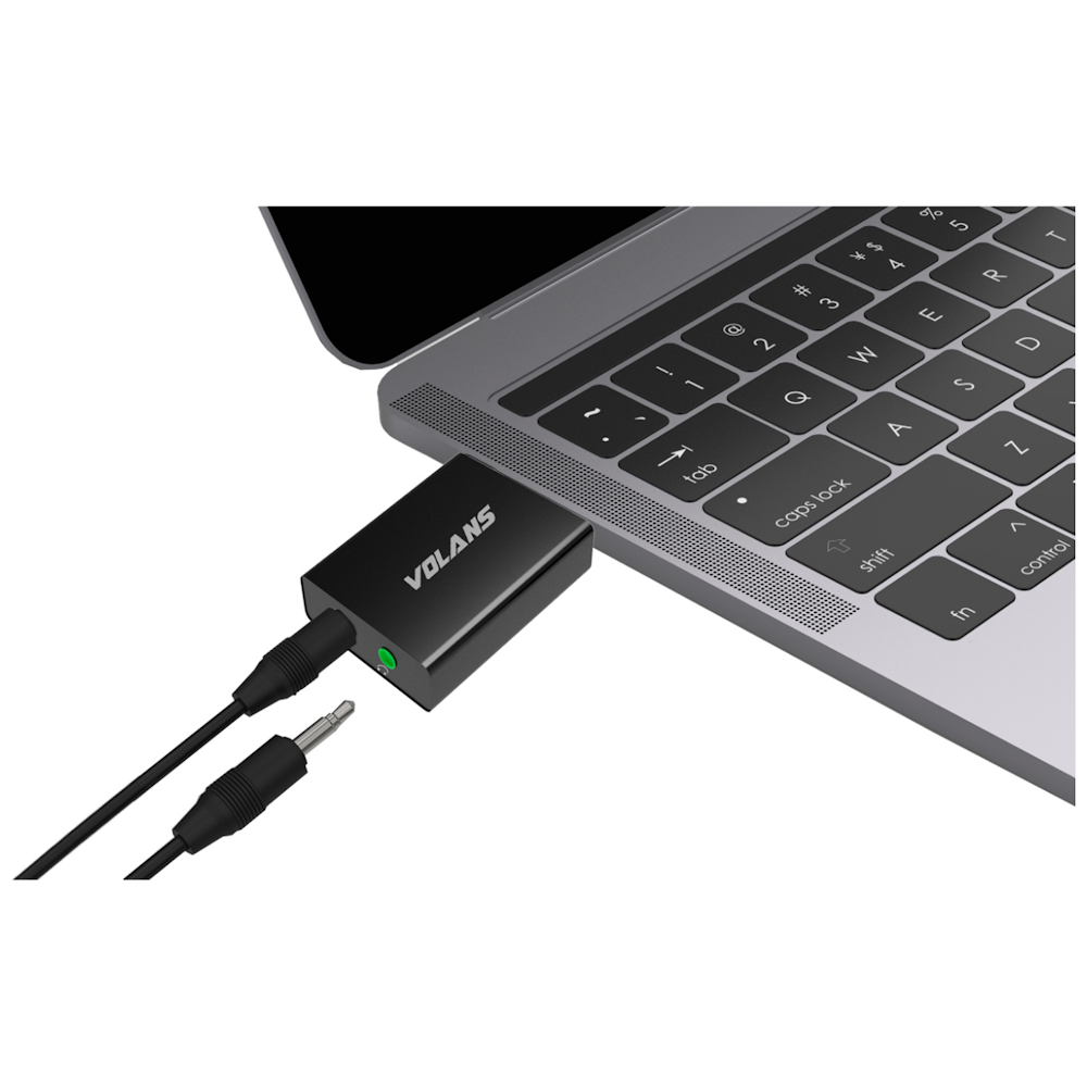 A large main feature product image of Volans Aluminium USB3.0 Audio Adapter Sound Card