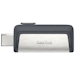A product image of SanDisk Ultra Dual Drive Type C 256GB Black USB3.1 Flash Drive