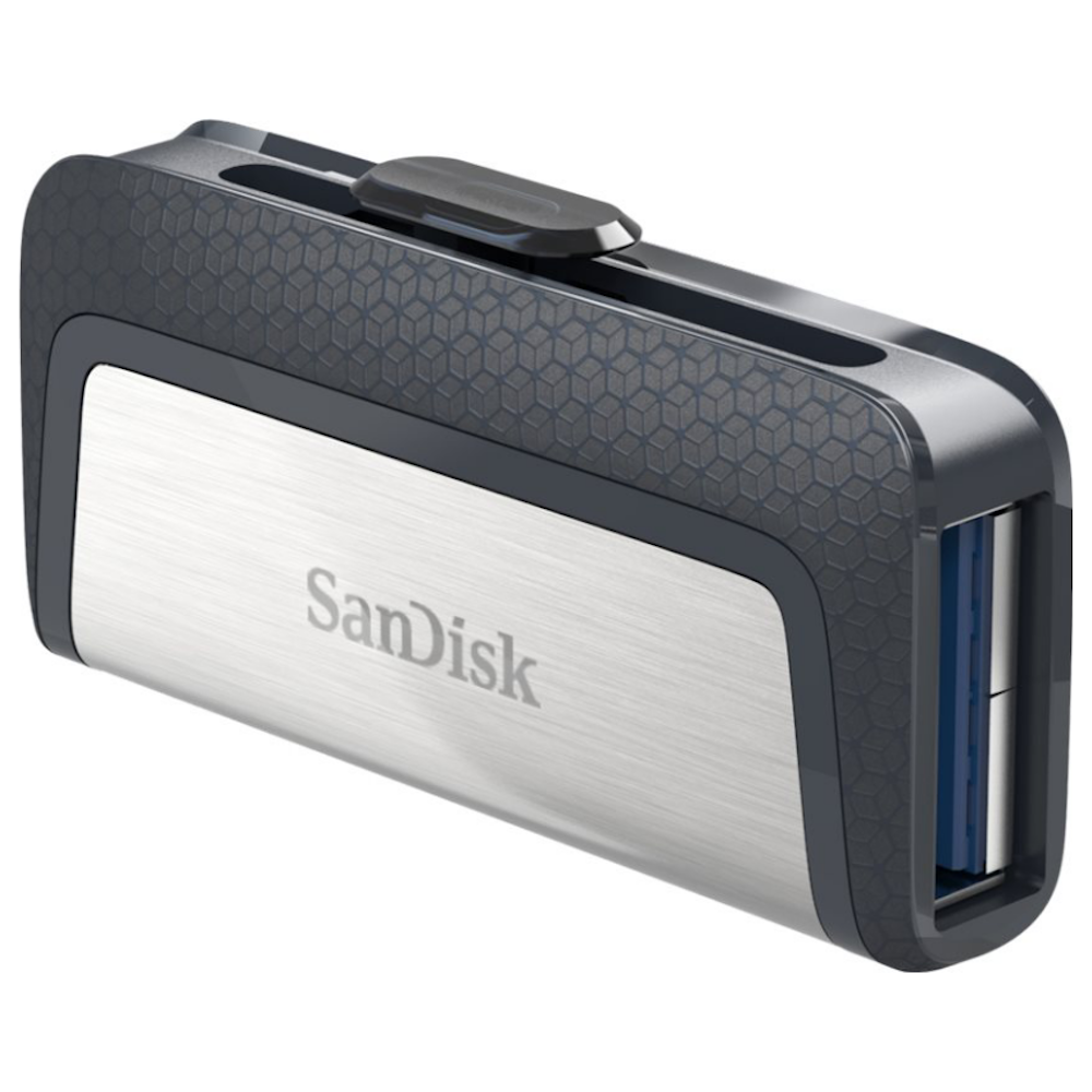 A large main feature product image of SanDisk Ultra Dual Drive Type C 256GB Black USB3.1 Flash Drive