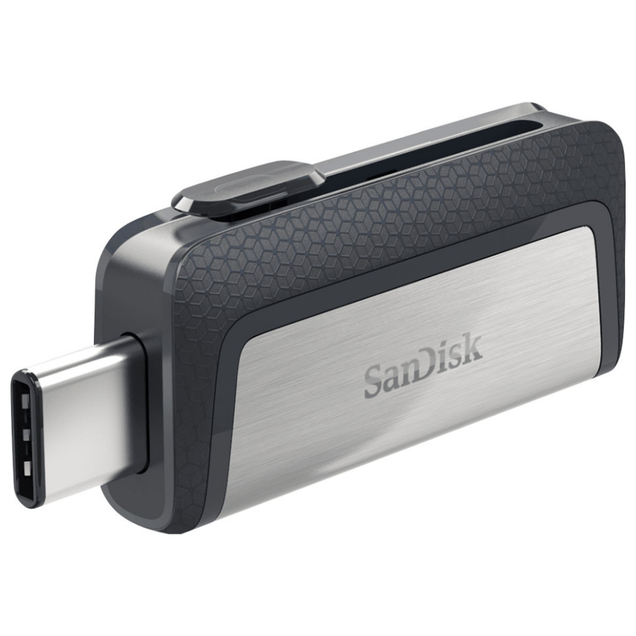 A large main feature product image of SanDisk Ultra Dual Drive 256GB USB 3.1 Gen 1 Type-C/A Flash Drive