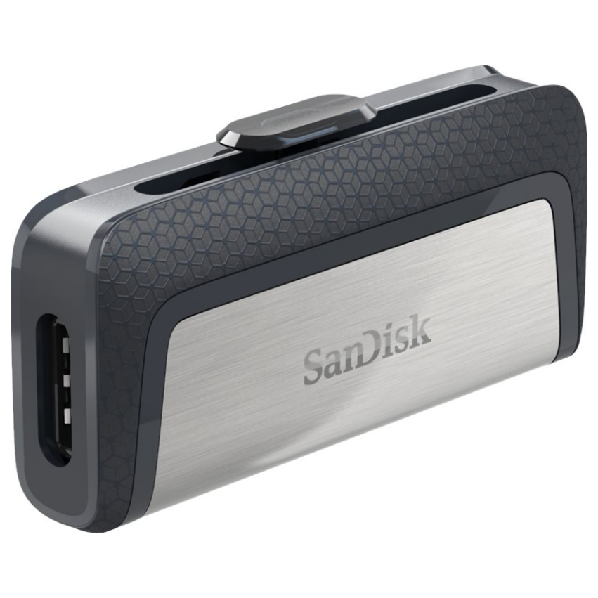 A large main feature product image of SanDisk Ultra Dual Drive 256GB USB 3.1 Gen 1 Type-C/A Flash Drive
