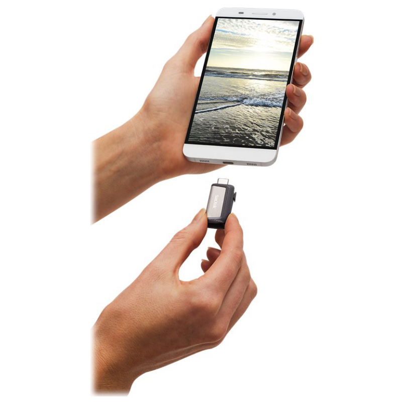 A large main feature product image of SanDisk Ultra Dual Drive USB 3.1 Type-C/A Flash Drive - 64GB