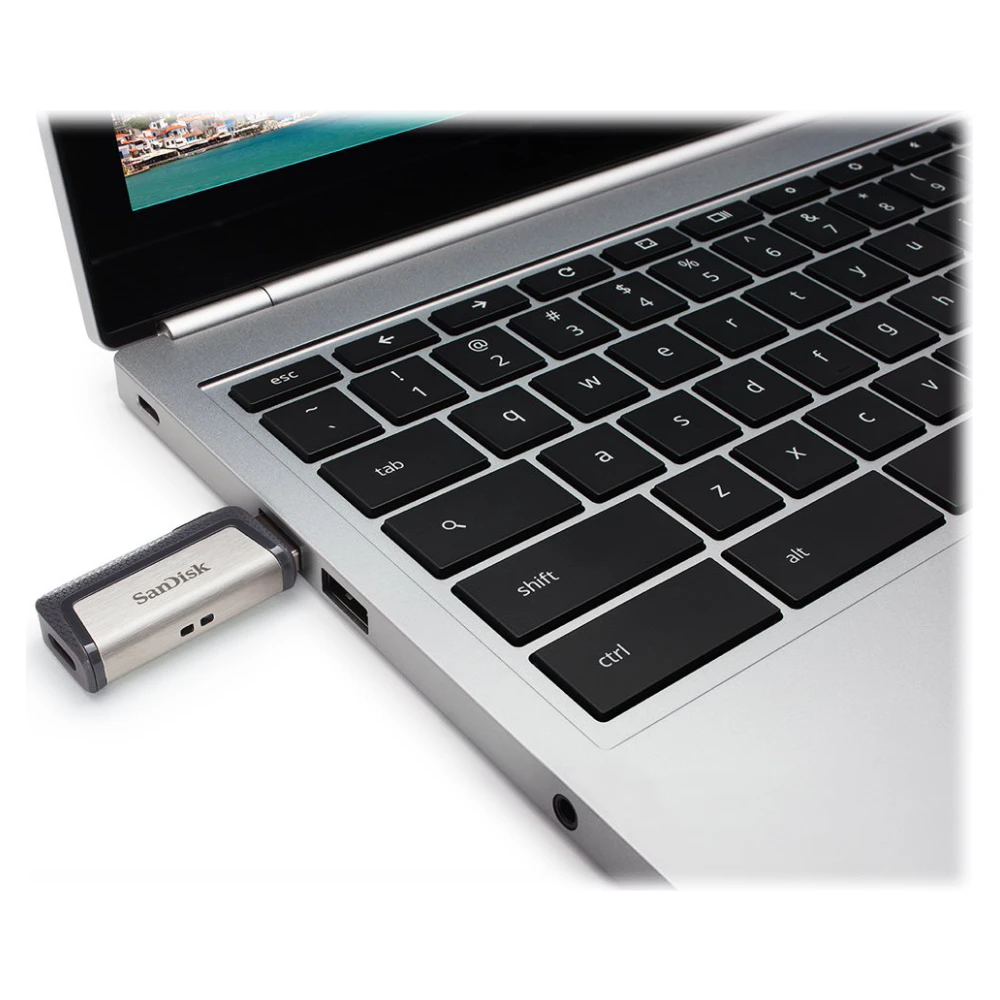 A large main feature product image of SanDisk Ultra Dual Drive USB 3.1 Type-C/A Flash Drive - 64GB