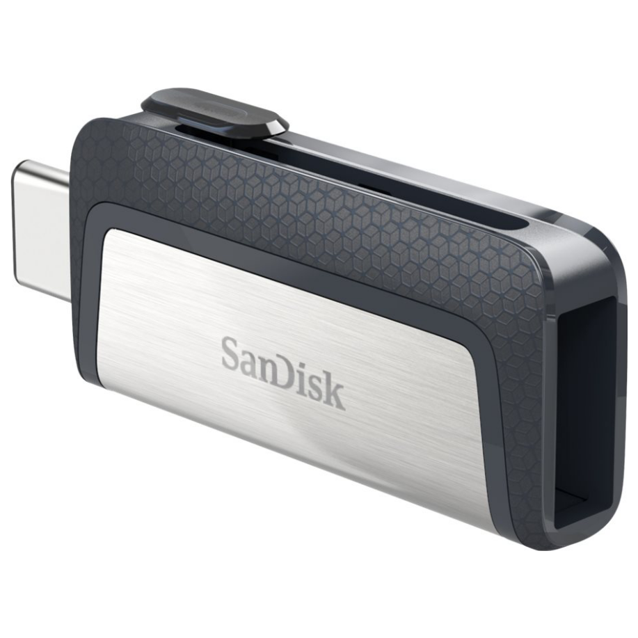 A large main feature product image of SanDisk Ultra Dual Drive 128GB USB 3.1 Gen 1 Type-C/A Flash Drive