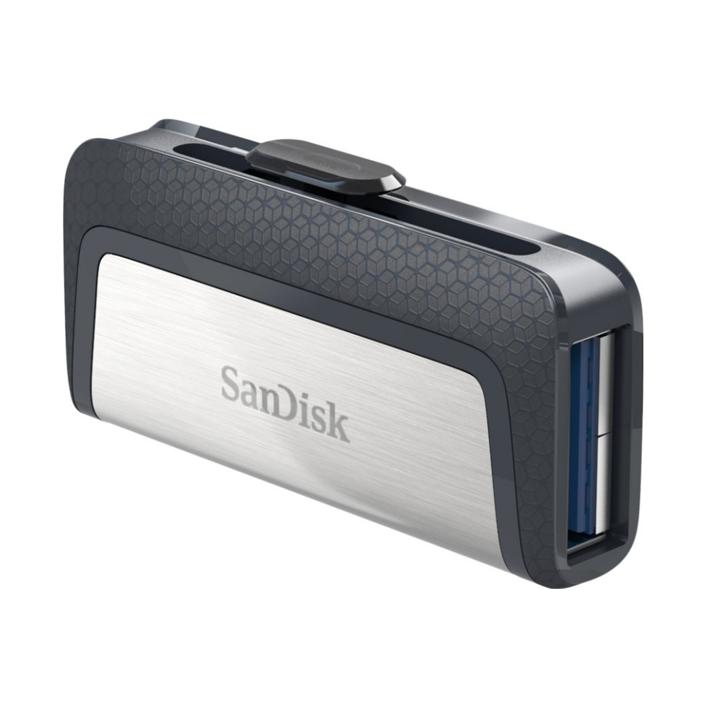A large main feature product image of SanDisk Ultra Dual Drive Type C 128GB Black USB3.1 Flash Drive