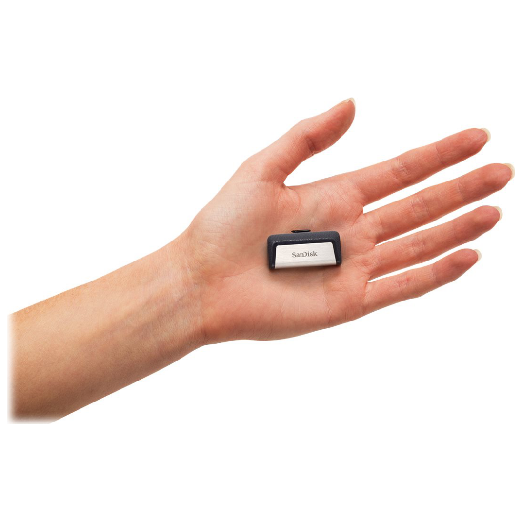 A large main feature product image of SanDisk Ultra Dual Drive 128GB USB 3.1 Gen 1 Type-C/A Flash Drive