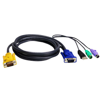 Product image of ATEN 1.8m 3in1 VGA, PS/2 + USB Console KVM Cable SPHD-15M for CL5808, CL5816, CS82U, CS84U - Click for product page of ATEN 1.8m 3in1 VGA, PS/2 + USB Console KVM Cable SPHD-15M for CL5808, CL5816, CS82U, CS84U