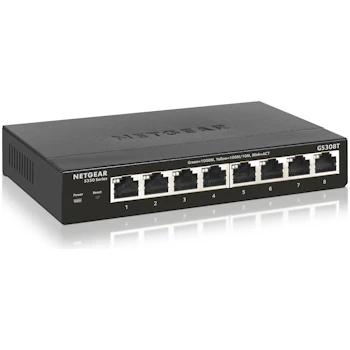 Product image of Netgear GS308T 8 Port Gigabit Smart Managed Pro Switch - Click for product page of Netgear GS308T 8 Port Gigabit Smart Managed Pro Switch