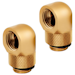 A product image of Corsair Hydro X Series 90° Rotary Adapter Twin Pack — Gold