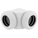 A small tile product image of Corsair Hydro X Series XF Hardline 90° 12mm OD Fitting Twin Pack — White