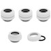 A product image of Corsair Hydro X Series XF Hardline 12mm OD Fitting Four Pack — White