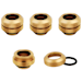 A product image of Corsair Hydro X Series XF Hardline 12mm OD Fitting Four Pack — Gold