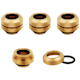A small tile product image of Corsair Hydro X Series XF Hardline 12mm OD Fitting Four Pack — Gold