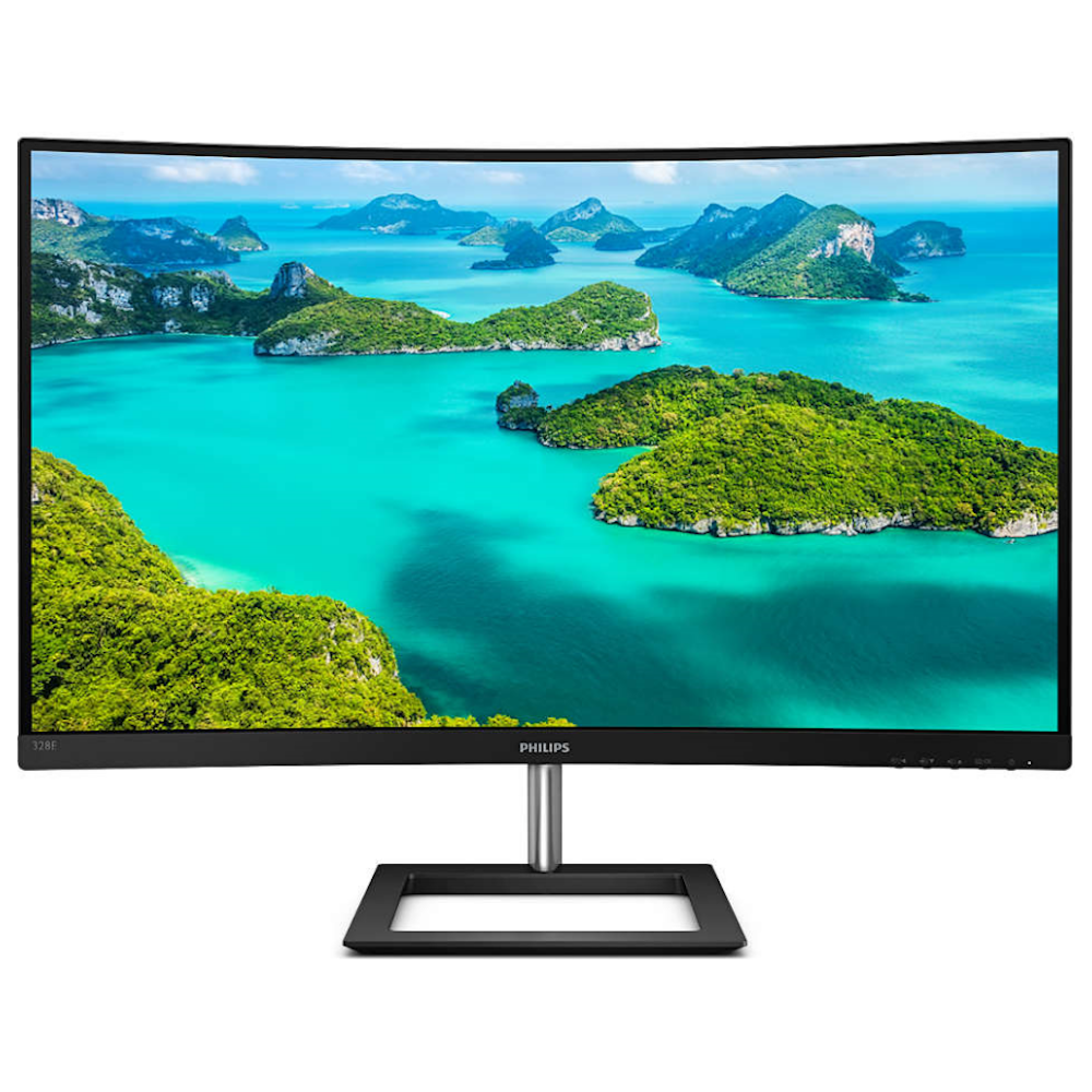A large main feature product image of Philips 328E1CA - 32" Curved 4K 60Hz SVA Monitor
