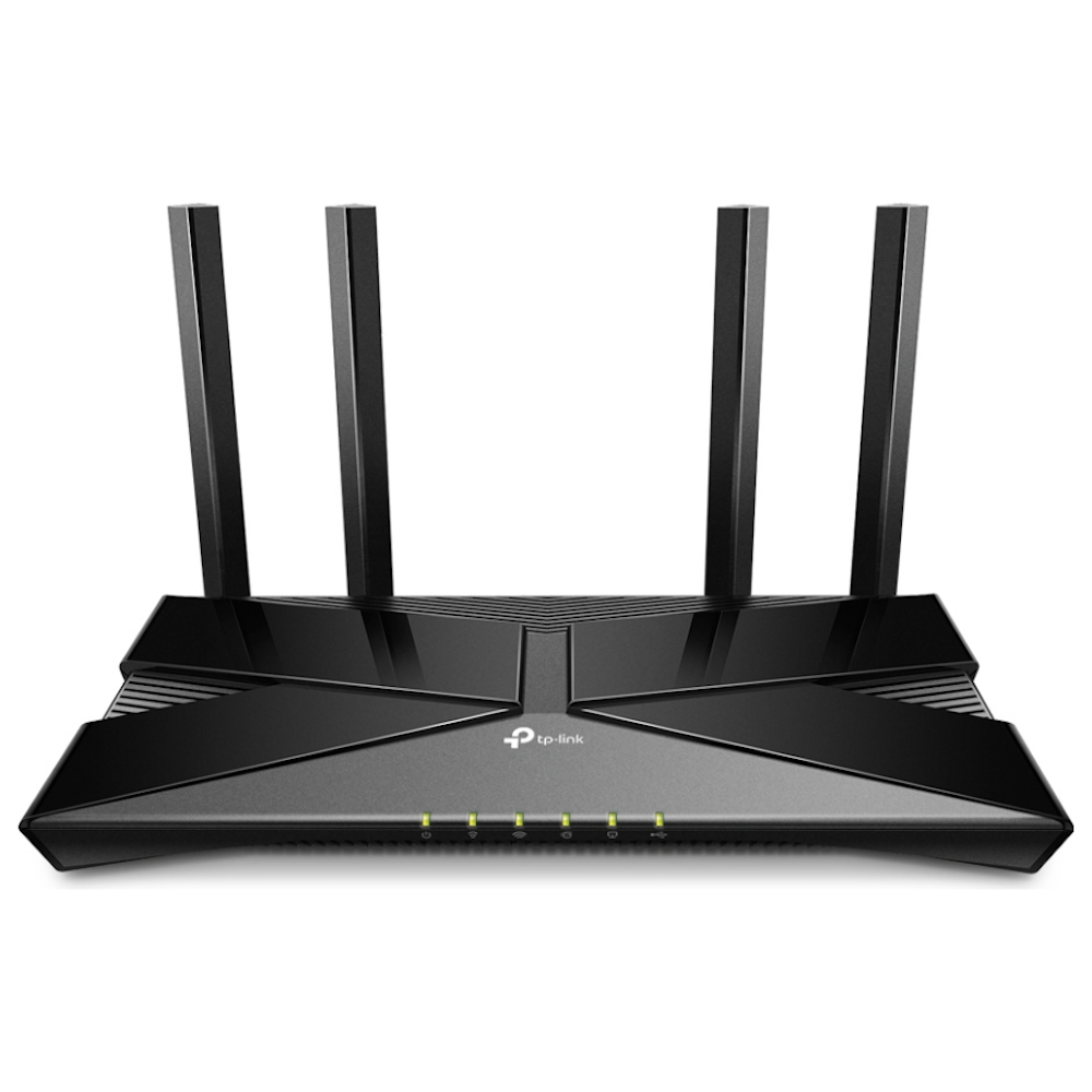 A large main feature product image of TP-Link Archer AX20 - AX1800 Dual-Band Wi-Fi 6 Router