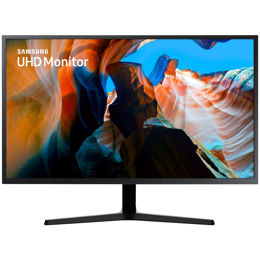 A large main feature product image of Samsung UJ590 - 31.5" 4K 2160p 60Hz VA Monitor