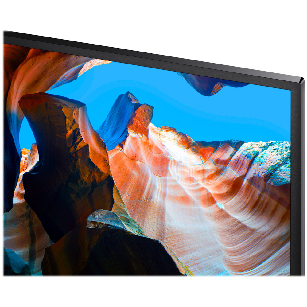A large main feature product image of Samsung UJ590 31.5" UHD 60Hz MVA Monitor
