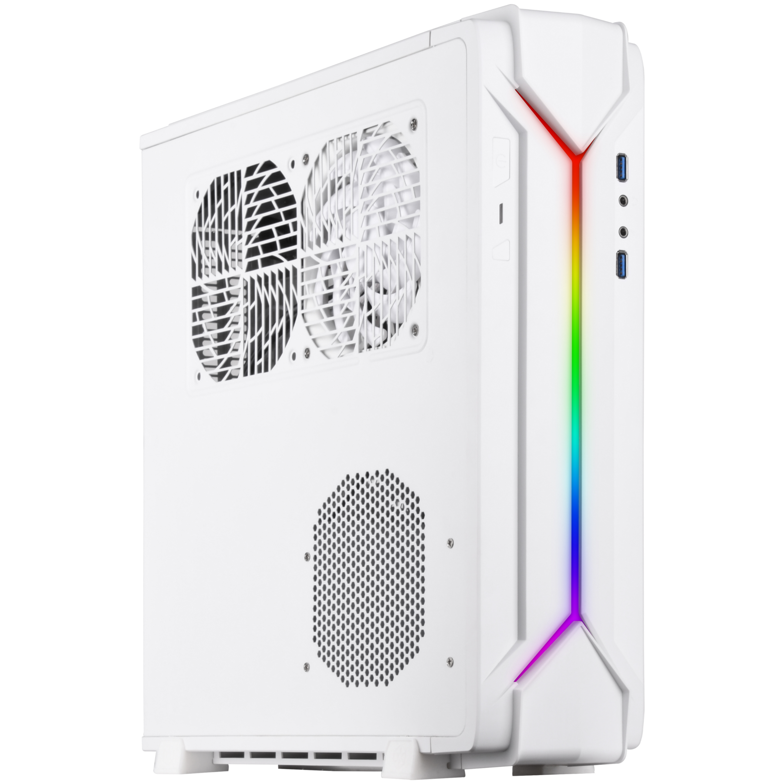 A large main feature product image of SilverStone Raven Z RVZ03 White Addressable RGB mITX Small Form Factor Case