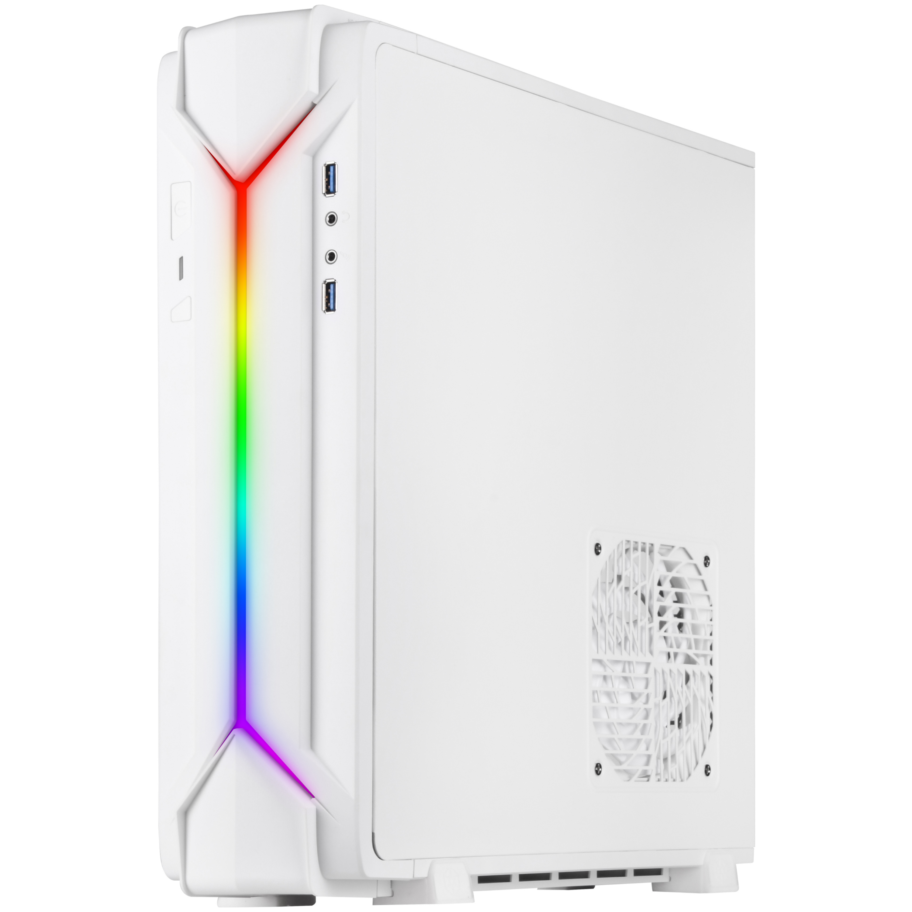 A large main feature product image of SilverStone Raven Z RVZ03 White Addressable RGB mITX Small Form Factor Case