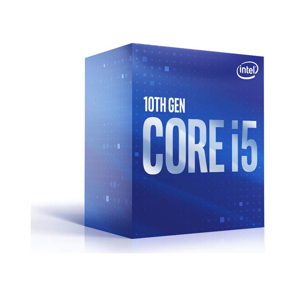 A large main feature product image of Intel Core i5 10400 Comet Lake 6 Core 12 Thread Up To 4.3Ghz LGA1200 - Retail Box