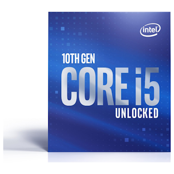 Product image of Intel Core i5 10600K Comet Lake 6 Core 12 Thread Up To 4.8Ghz LGA1200 - No HSF Retail Box - Click for product page of Intel Core i5 10600K Comet Lake 6 Core 12 Thread Up To 4.8Ghz LGA1200 - No HSF Retail Box