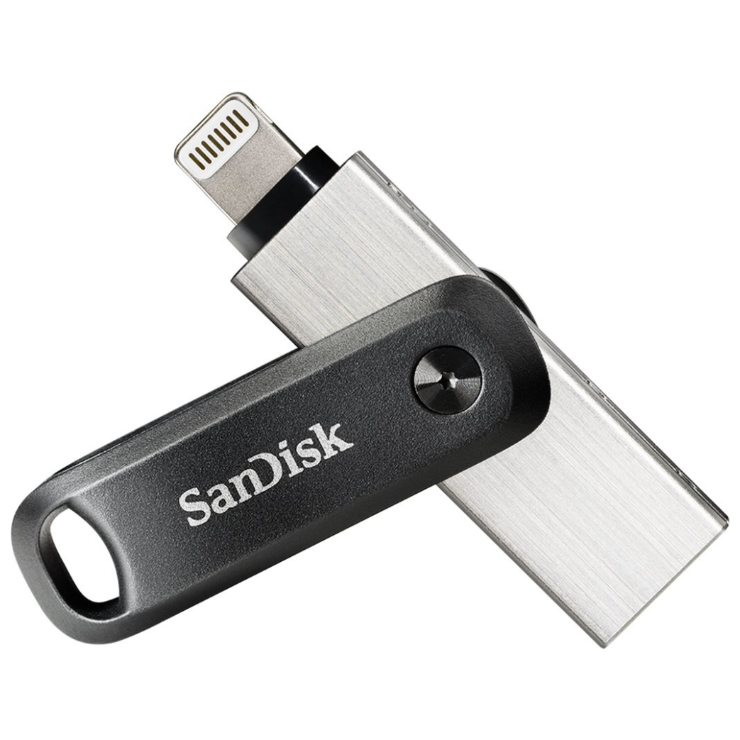 A large main feature product image of SanDisk iXpand Go USB3.0/Lightning Flash Drive - 256GB