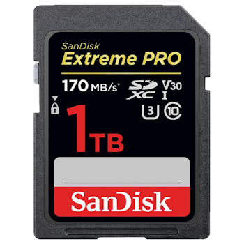 Product image of SanDisk Extreme Pro 1TB UHS-I SDXC Card - Click for product page of SanDisk Extreme Pro 1TB UHS-I SDXC Card
