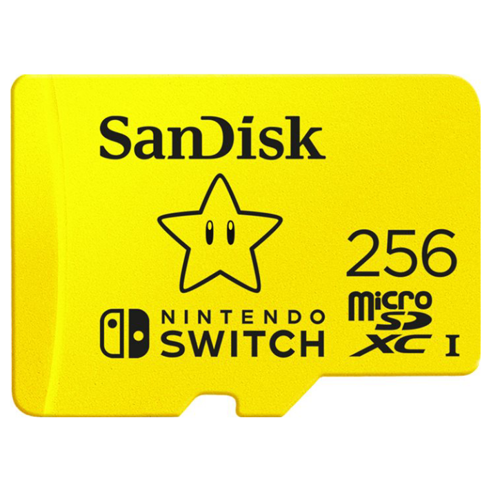A large main feature product image of SanDisk Nintendo Switch microSDXC UHS-I microSD Card - 256GB