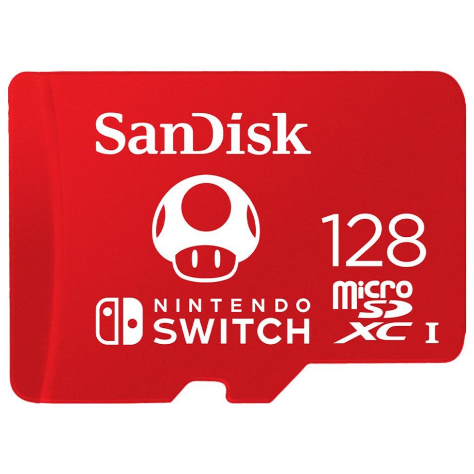 A large main feature product image of SanDisk Nintendo Switch microSDXC UHS-I microSD Card - 128GB