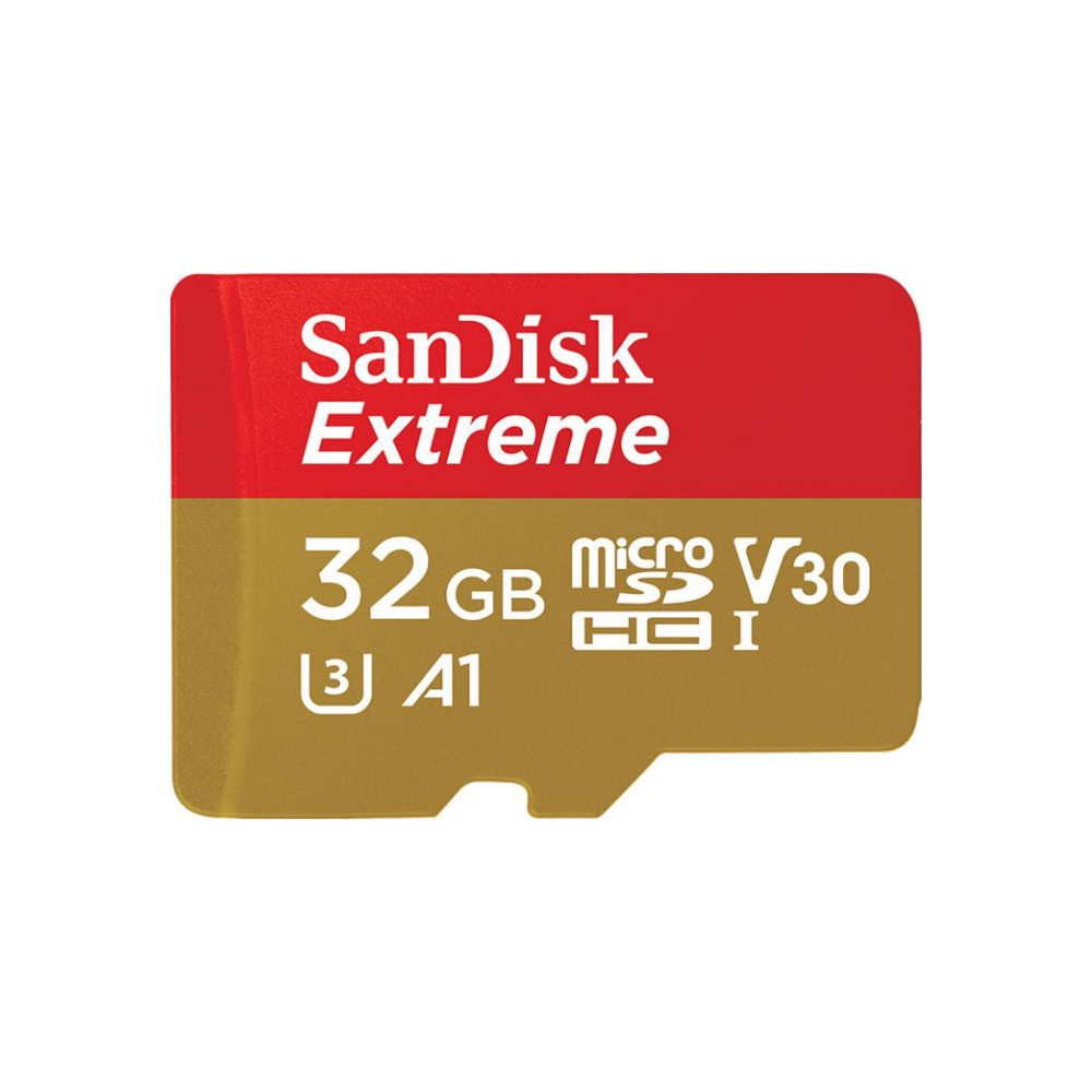 A large main feature product image of SanDisk Extreme 32GB UHS-I MicroSDXC Card