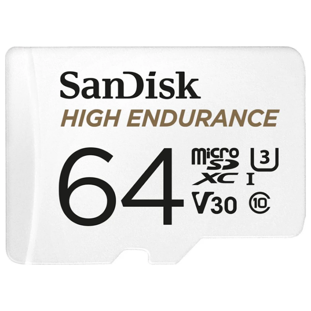 SanDisk High Endurance microSDXC U3 V30 UHS-I microSD Card - 64GB