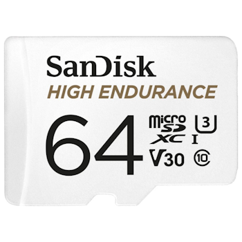 Product image of SanDisk High Endurance 64GB UHS-I MicroSDXC Card - Click for product page of SanDisk High Endurance 64GB UHS-I MicroSDXC Card