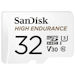 A product image of SanDisk High Endurance 32GB microSDHC U3 V30 UHS-I microSD Card