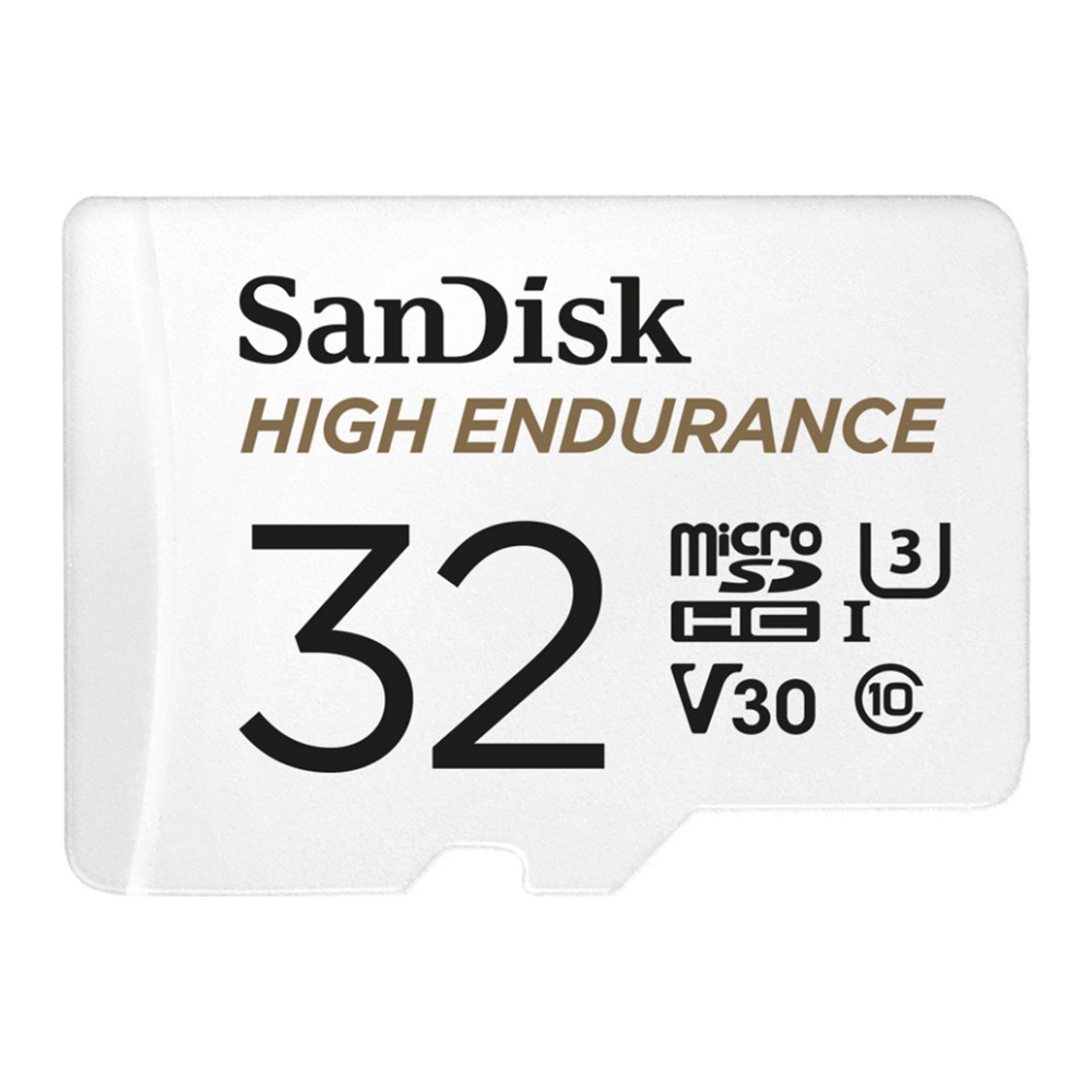 A large main feature product image of SanDisk High Endurance 32GB UHS-I MicroSDXC Card