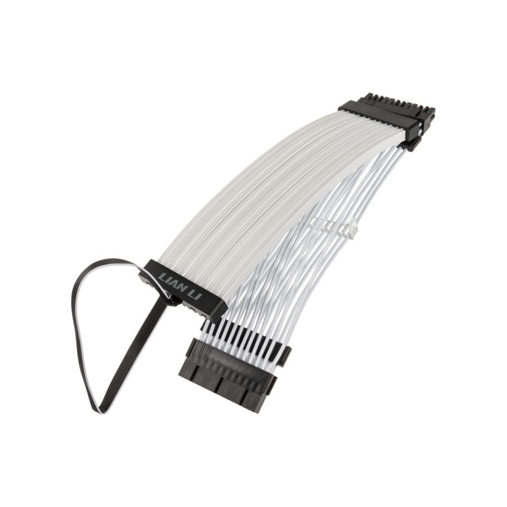 A large main feature product image of Lian-Li Strimer Plus 24-Pin ATX ARGB LED Extension Cable