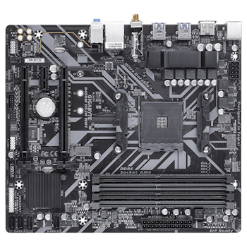 Product image of Gigabyte B450M DS3H WiFi AM4 mATX Desktop Motherboard - Click for product page of Gigabyte B450M DS3H WiFi AM4 mATX Desktop Motherboard