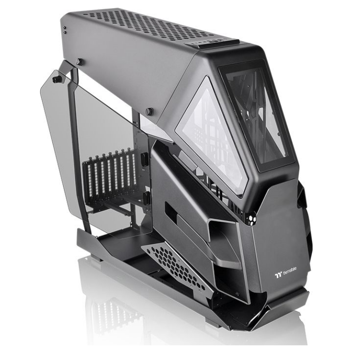 A large main feature product image of Thermaltake AH T600 Black Full Tower Open Frame Case w/ Tempered Glass Side Panel