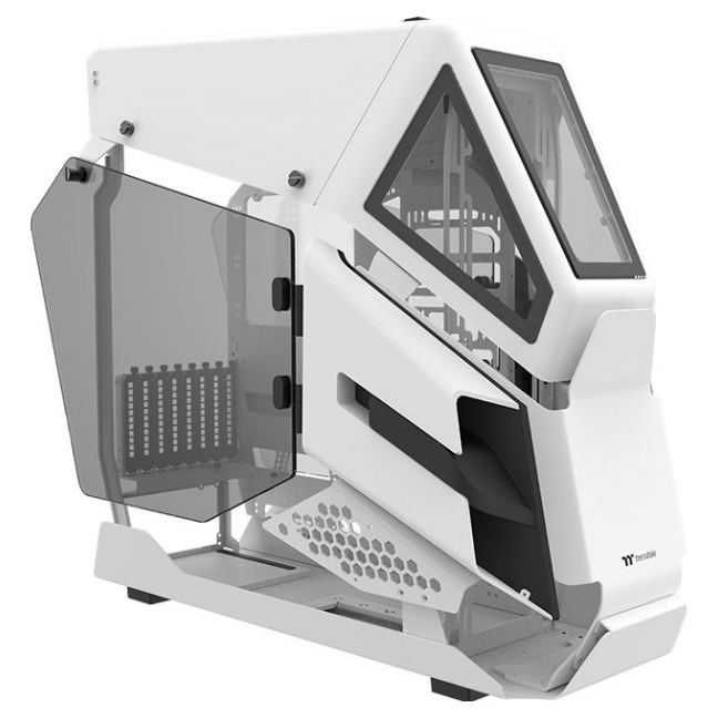 A large main feature product image of Thermaltake AH T600 White Full Tower Open Frame Case w/ Tempered Glass Side Panel