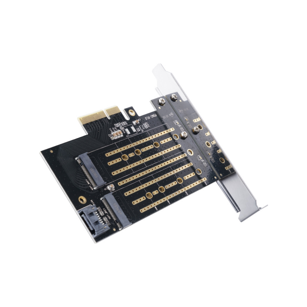 A large main feature product image of ORICO Dual M.2 NVMe to PCI-E 3.0 X4 Expansion Card