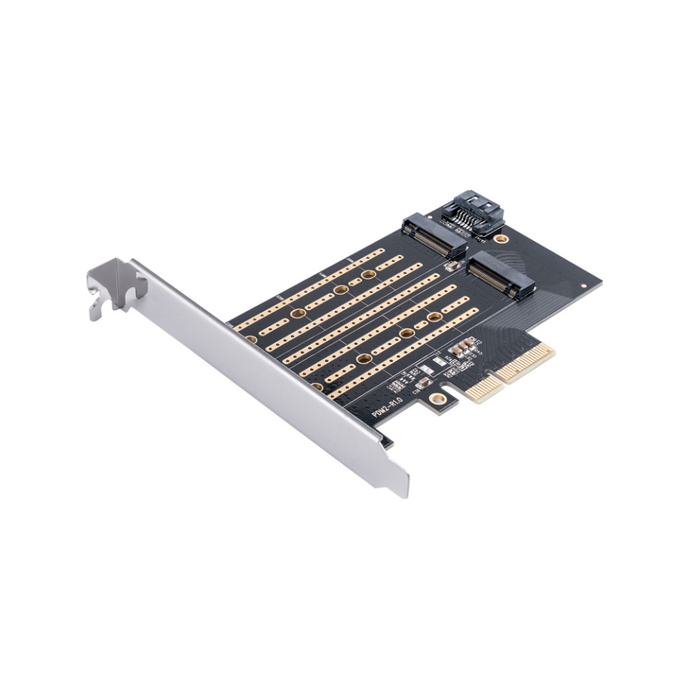 A large main feature product image of ORICO Dual M.2 NVMe to PCI-E 3.0 X4 Expansion Card