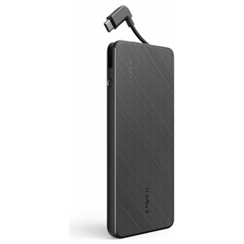 Product image of ANKER PowerCore+ 10000 with Built-In USB-C Cable - Black Fabric - Click for product page of ANKER PowerCore+ 10000 with Built-In USB-C Cable - Black Fabric