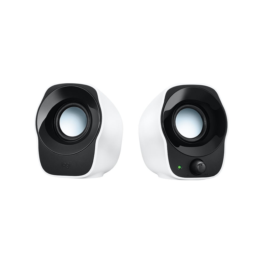 A large main feature product image of Logitech Z120 Mini USB Stereo Speakers
