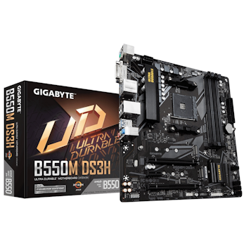 Product image of Gigabyte B550M DS3H AM4 mATX Desktop Motherboard - Click for product page of Gigabyte B550M DS3H AM4 mATX Desktop Motherboard