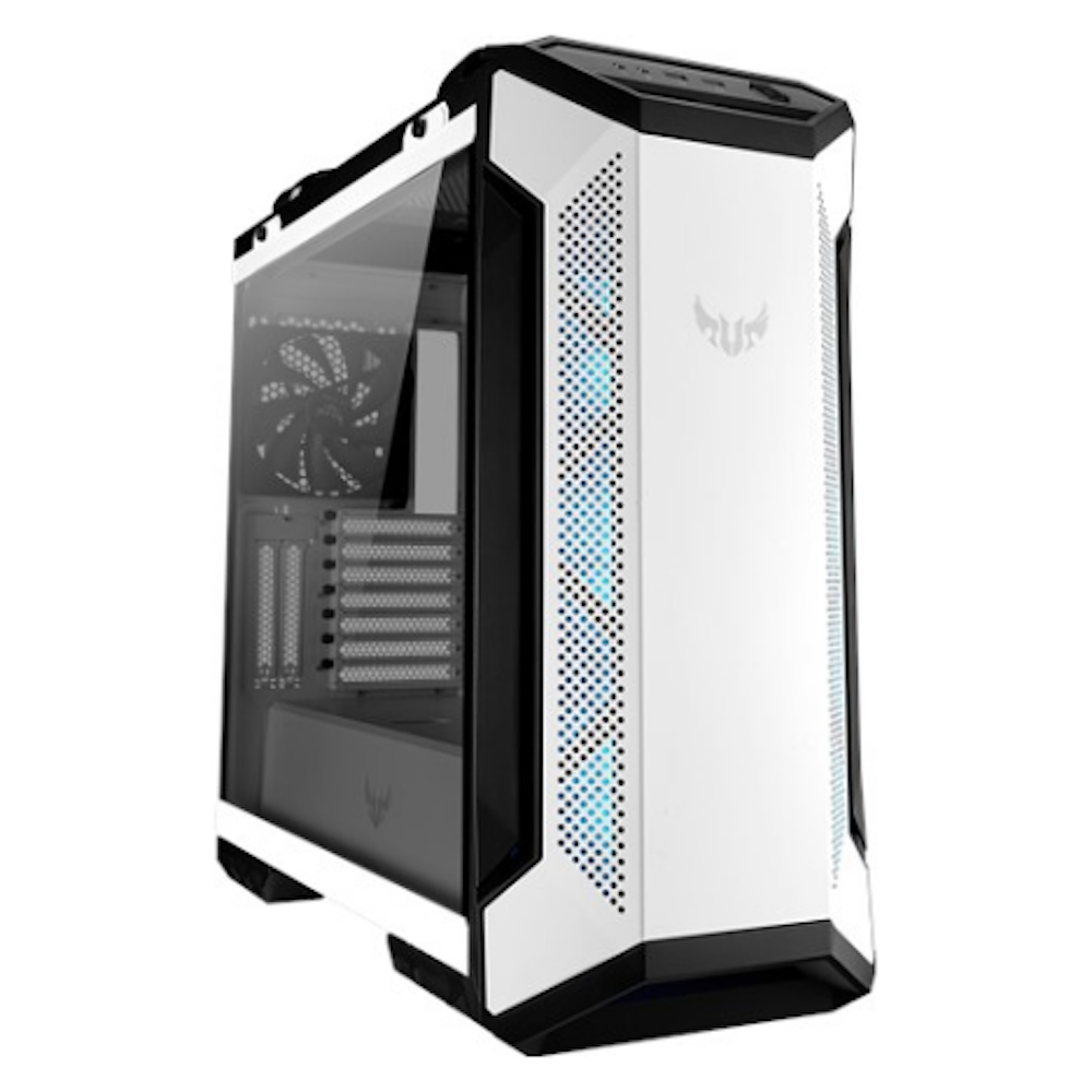 A large main feature product image of ASUS TUF Gaming GT501 Mid Tower Case - White