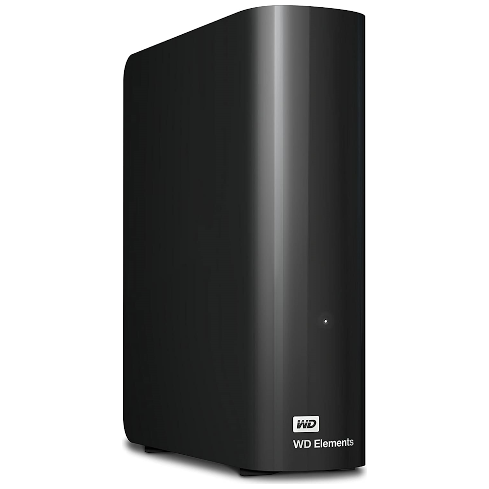 A large main feature product image of WD Elements External HDD - 14TB Black 